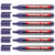 Lot de 6 marqueurs permanents - EDDING - Violet - Pointe biseautée 1-5 mm