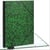 Carton à dessin A2- 52 x 72 cm, XXL Grand, Avec fermeture élastique, Dos extensible pour plus d'espace- Vert-Noir- ACROPAQ