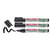 Lot de 3 marqueurs permanents pointe biseautée 1-5 mm - EDDING - EcoLine - Noir