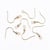10 CROCHETS BOUCLES D'OREILLES metal dore 20 mm Acier Inoxydable 304 plaqué or 24 k - bijoux perles