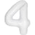 Ballon Géant Blanc Mat - Chiffre 4