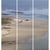 Triptyque sur toile cabanes bassin 90x97 cm