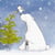 Lot de 4 serviettes en papier découpage collage 33 cm OURS BLANC DE NOEL NO 309