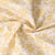 Tissu Coton imprimé Flocons dorés de noël sur fond Ecru