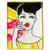Ecusson thermocollant pin up jaune 7 x 5cm