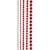 Demies perles, dim. 2-8 mm, rouge, 140 pièces/ 1 Pq.