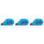 Ruban correcteur TIPP-EX Pocket Mouse - Lot de 3 - 4,2 mm x 10 m - Bleu translucide
