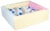Piscine à balles carrée avec 300 balles – rose, bleu, jaune p/blanc, transparent, bleu, gris - Velinda