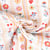 Tissu Coton Matelassé réversible Galy fleurs sur fond Blanc