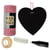 Ardoise cœur + marqueur craie + ficelle rouge & blanche + masking tape doré à paillette