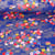 Tissu Coton imprimé Arty Riziere feuris sur fond Bleu roi