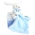Doudou Lapin Mouchoir bleu boite Fleur - Doudou et Compagnie