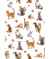 Tissu coton chats de 150 cm de largeur 0001 Blanc vendu par 50 cm