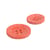 Lot de 6 boutons rond écorces de riz 4 trous rouge