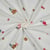 Tissu Double gaze de Coton Fleurs Brodés Zélyne ocre rouge sur fond Blanc