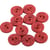 Bouton 2 trous mouton 15mm Rouge