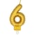 Bougie Or Chiffre 6 (8 cm) - Effet Ballon