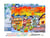 Peinture par Numéro Figured'Art avec Cadre - Village Suisse coloré - Kit de Loisir Créatif DIY Numéro d'Art - 40x50cm toile tendue sur châssis