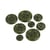 Lot de 6 boutons ronds 4 trous sapin