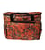 Sac pour machine à coudre/surjeteuse 40x24x35cm fleurs rouges fond corail