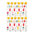 Stickers puffy Pâques 1,4 à 3,1 cm 68 pièces
