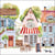 Lot de 4 serviettes en papier découpage collage 33 cm COTTAGES D 106 XL