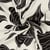 Tissu Viscose satiné Motif floral noir sur fond Ecru