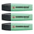 Lot de 3 surligneurs - Pointe biseautée 2 - 5 mm - STABILO BOSS ORIGINAL - Vert pastel