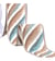 Bobine 24m galon jacquard vagues 58mm bleu/marron