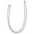Chaîne à maillons inox 60cm, 2,5mm ø, platine, av. rondelle - ressort, 1 pce