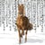 Lot de 4 serviettes en papier découpage collage 33 cm CHEVAL FORET NEIGE A 308