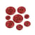 Bouton rond 4 trous rouge bordeaux