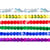 Rubans sequins adhésifs 1 m 6 pièces