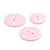 Lot de 3 boutons rond plastique recyclé 2 trous rose layette