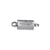 Fermoir magnétique en laiton, hexagonal, argent, 8mm, 1 pce