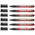 Lot de 6 marqueurs permanents pointe ronde 1 mm - EDDING 370 - Noir