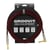 CABLE JACK 6.35 D/C - 3M - NYLON TRESSÉ ROUGE - GROOVIT®