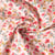 Tissu Coton imprimé Arty Fleuris Vanda sur fond Rose clair
