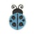Ecusson thermocollant coccinelle turquoise 2,5cm x 2cm