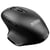 URBAN FACTORY Souris Sans Fil Ergonomique Rechargeable avec Double Connexion Bluetooth Noir