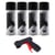4 sprays de peinture noir mat 330ml - Amt + pistolet pour spray de peinture