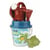Seau de plage garni save the sea animaux marins 17 cm - 5 accessoires - jeux de sable