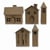 Gabarit de découpe pour machine Sizzix Tim Holtz - Paper Village #2 - 21 pièces