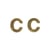 Lettres en cire - C - , or, 9mm, 2 pces