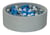 Piscine à balles perle, transparent, bleu, argent – 450 balles - Velinda
