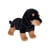 Peluche chien teckel réaliste GIPSY TOYS noir 24 cm, debout