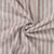 Tissu Aspect Lin rayures et fleurs sur fond Taupe
