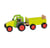Tracteur avec remorque en bois - Goki - Vert