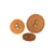 Lot de 3 boutons 2 trous satiné marron havane