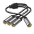 LinQ Splitter Audio 1x Entrée Jack 3.5mm Femelle vers 3x Sortie Jack 3.5mm Femelles Gris